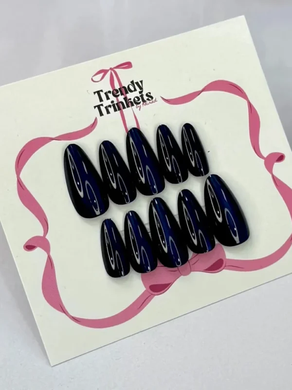 Cat-Eye AL-TTBK-0015 press-on nails | Trendy Trinkets