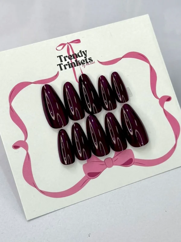 Cat-Eye AL-TTBK-0017 press-on nails | Trendy Trinkets
