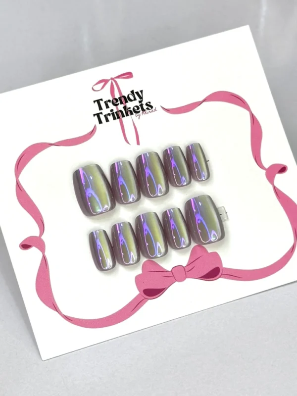 Cat-Eye MSQ-TTBK-0008 press-on nails | Trendy Trinkets