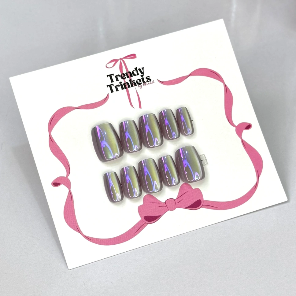 Cat-Eye MSQ-TTBK-0008 press-on nails | Trendy Trinkets