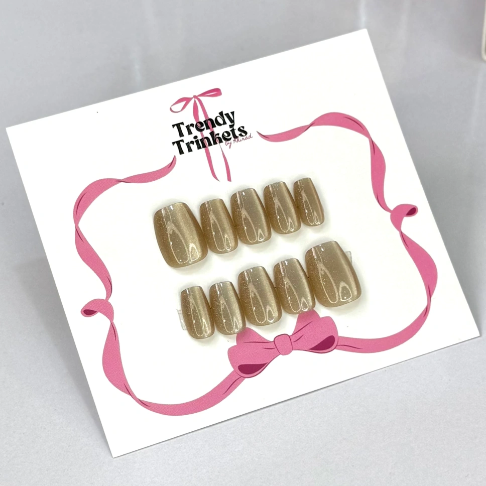 Cat-Eye MSQ-TTBK-0009 press-on nails | Trendy Trinkets