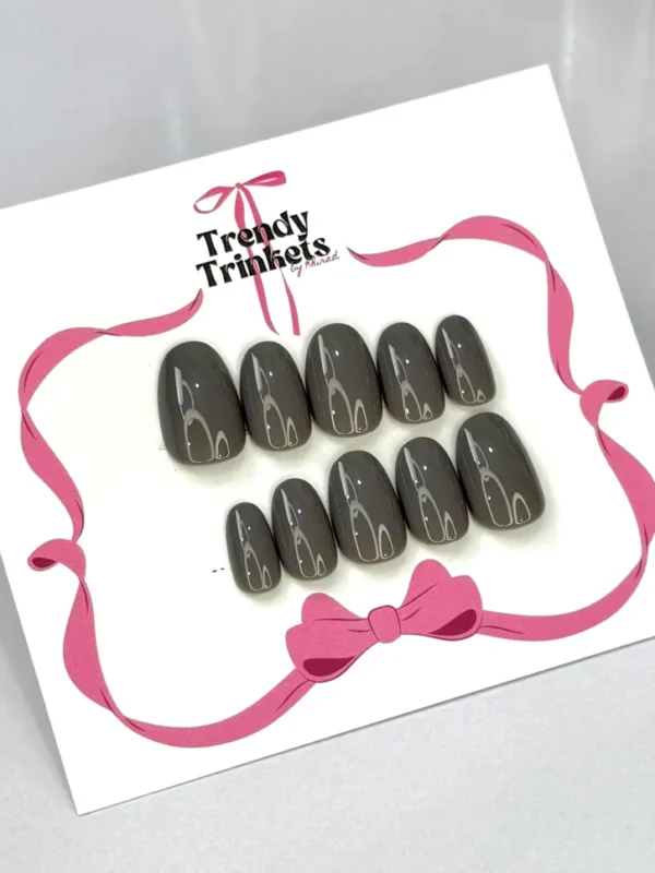 PLAIN TTBK-0007 press-on nails | Trendy Trinkets