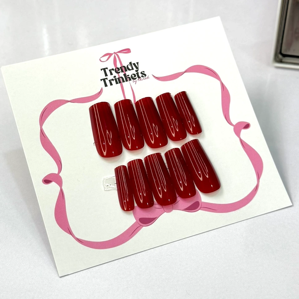 PLAIN LSQ-TTBK-0007 press-on nails | Trendy Trinkets