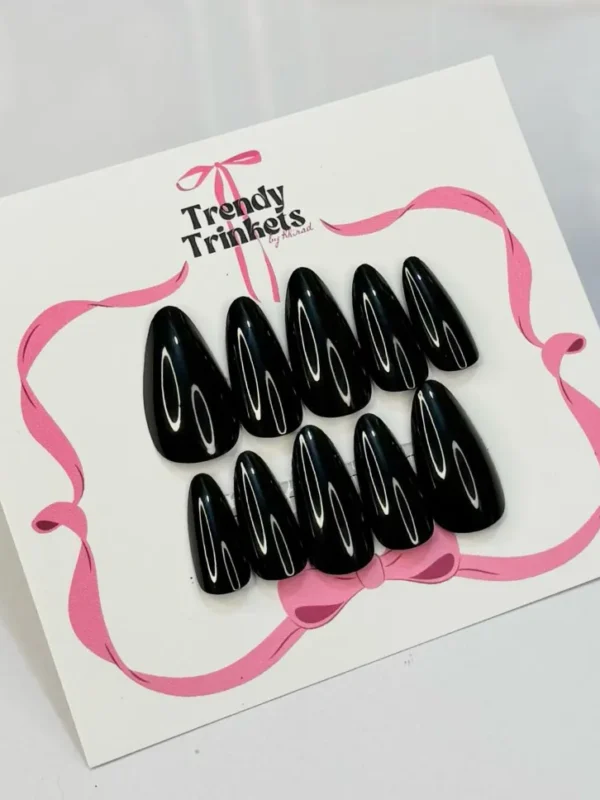 PLAIN A-TTBK-0002 press-on nails | Trendy Trinkets