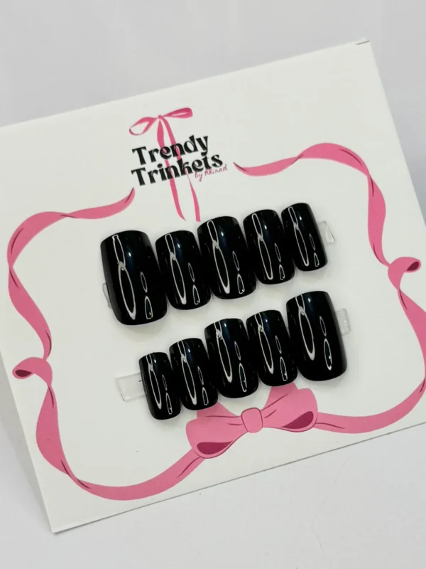 PLAIN LSQ-TTBK-0006 press-on nails | Trendy Trinkets